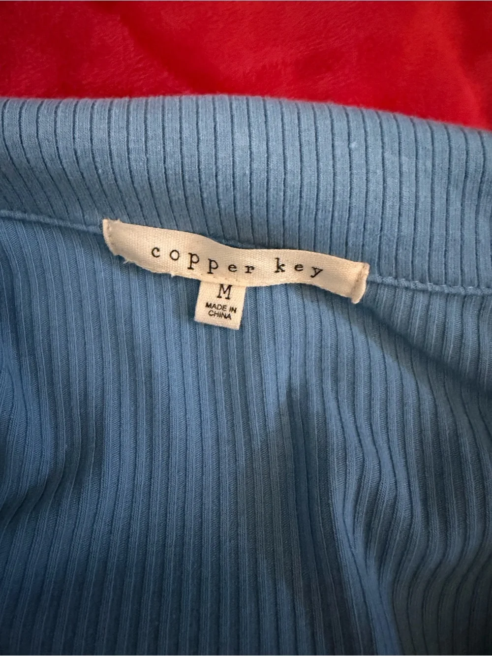 Copper Key Light Blue Long Sleeve Polo Dress